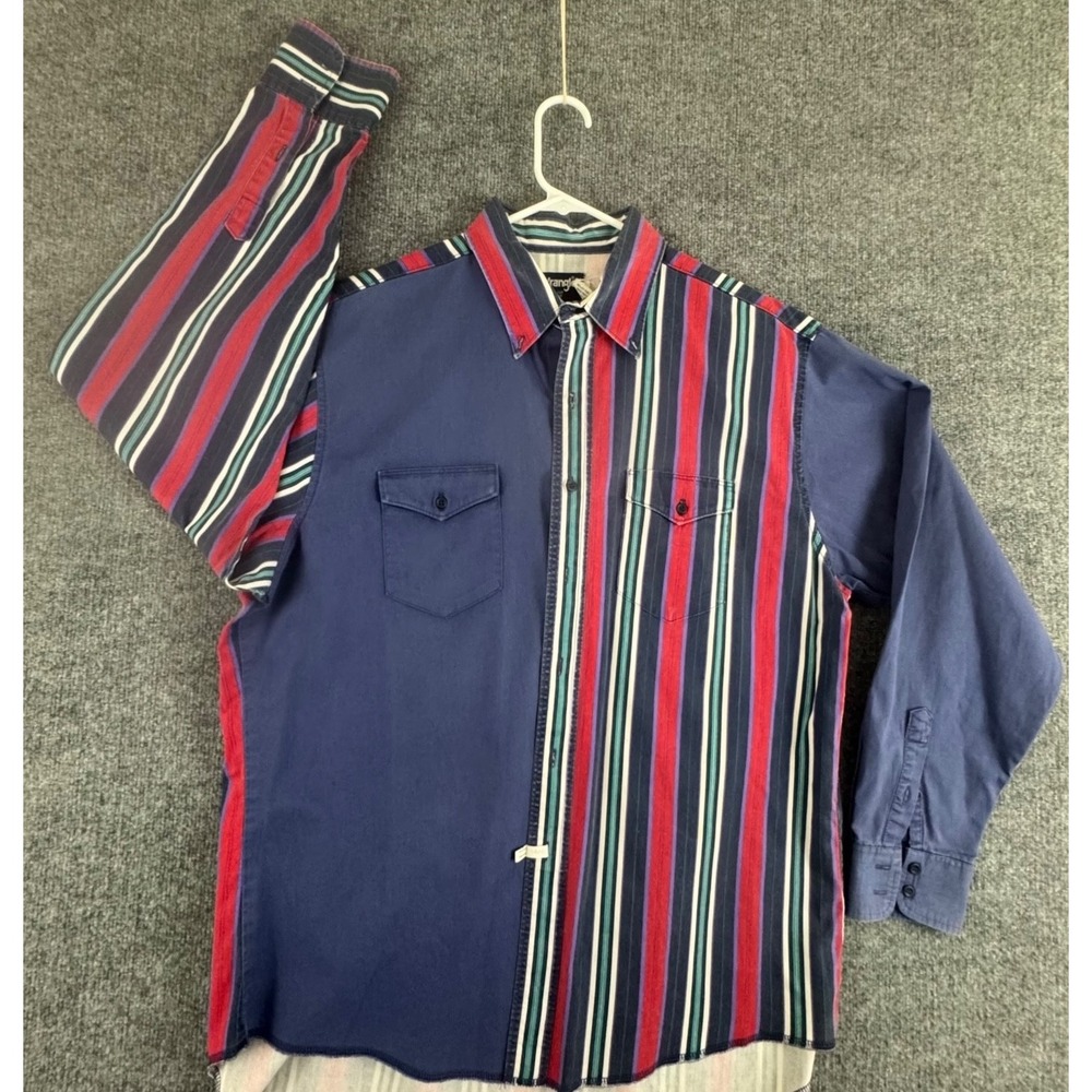 Vtg Wrangler Brushpopper Cowboy Size XL Rodeo Western stripe/ color block‎ 90s - Picture 4 of 16